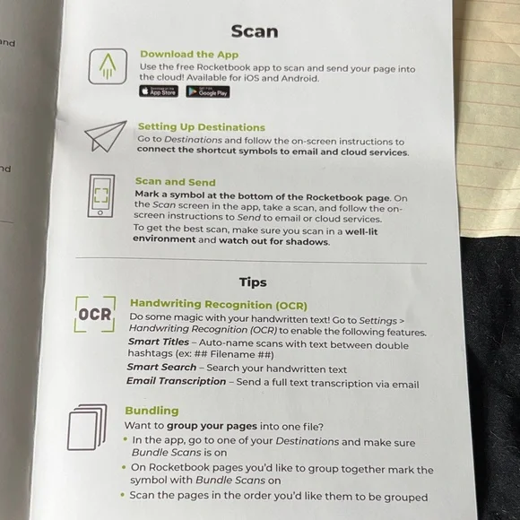 NEW: Rocketbook Fusion Smart Reusable Red Notebook -Standard Size - Picture 5 of 15